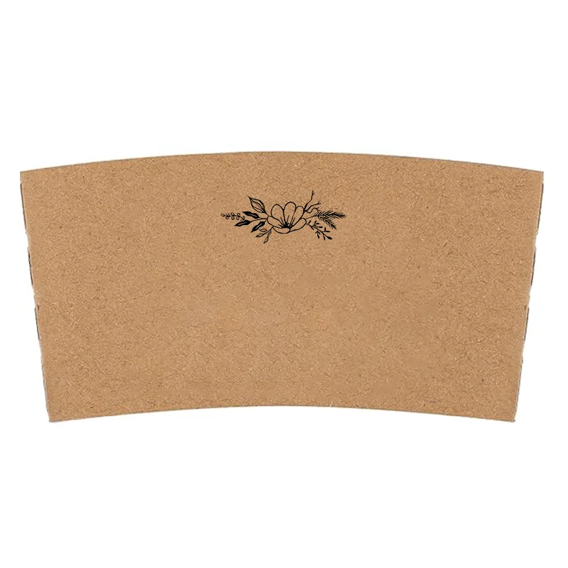 Custom Printed 20PCS 10-20oz Coffee Cup Sleeves Kraft Disposable Heat Insulated Cup Hol... - SKU CCS1231 - UGI Packaging