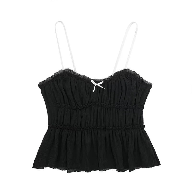 

Женское Плиссированное короткое платье с лямкой на шее и открытой спиной