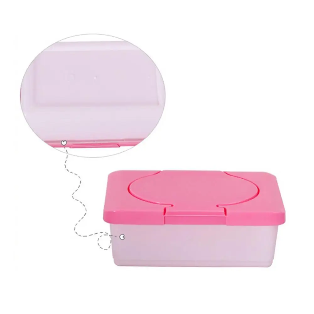 Wet Tissue Box Seal Baby Wipes Paper Storage Box Dispenser Holder Household Plastic Dust-proof Tissue Box with Lid 6