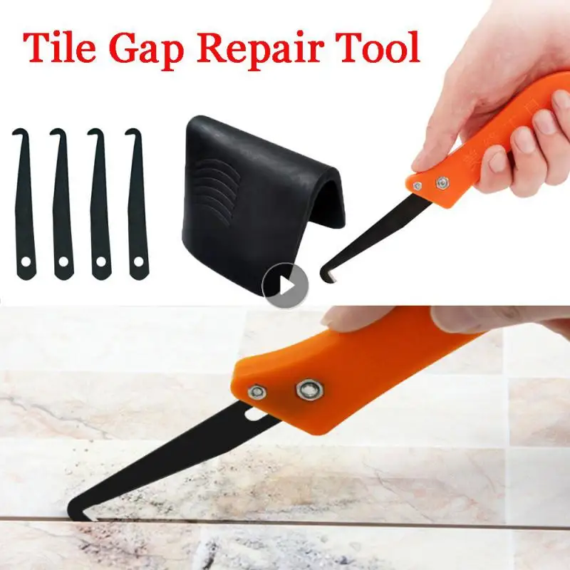 

Tile Gap Repair Tool Smooth Scraper Caulk With Hook Professional Ceramic Tile Gap Blade Hook Knife Tiles Repair Tool Hand Tools