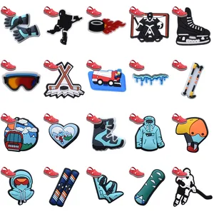 1pcs Pins for Crocs Charms Shoes Accessories Ice Hockey Decoration Jeans Women Clogs Buckle Kids Favors Men Badges Boy Girl Gift