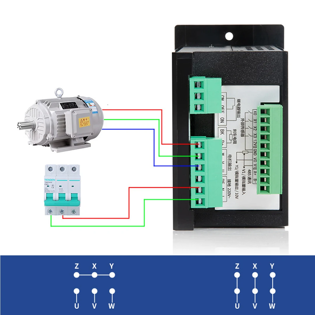Panel type speed regulator single-phase 220V three-phase T13 three-phase motor v