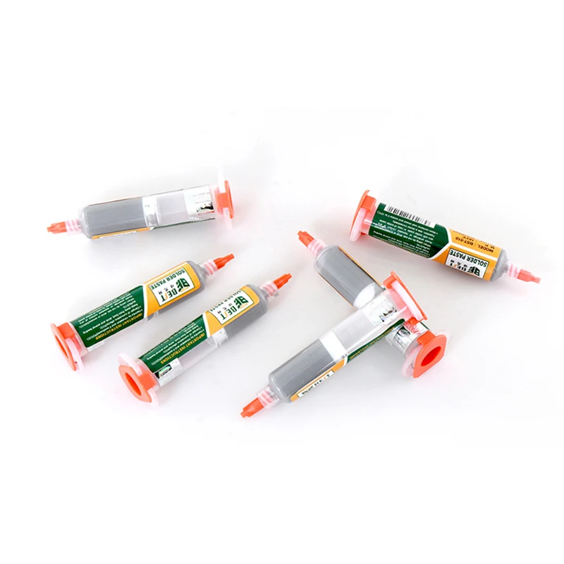 welding sticks Syringe Liquid Flux Soldering Paste Mobile Phone PCB Circuit Board Repair Medium Temperature Welding Tool 183℃ Tin Solder Paste wireless welding rod holder