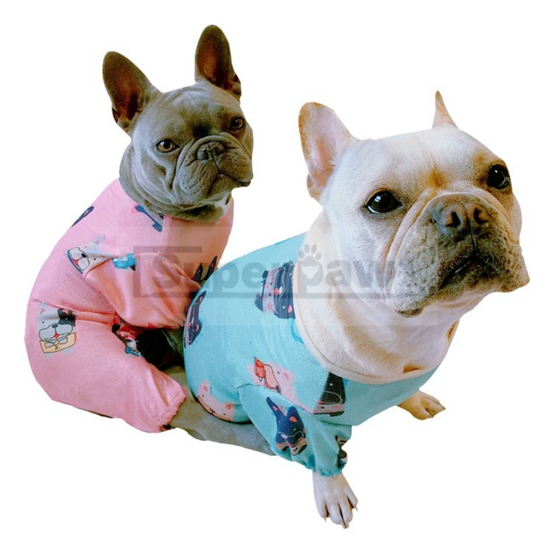Lovely French Bulldog Designer Jumpsuit Pajamas Pet Dog 4 legs Clothes