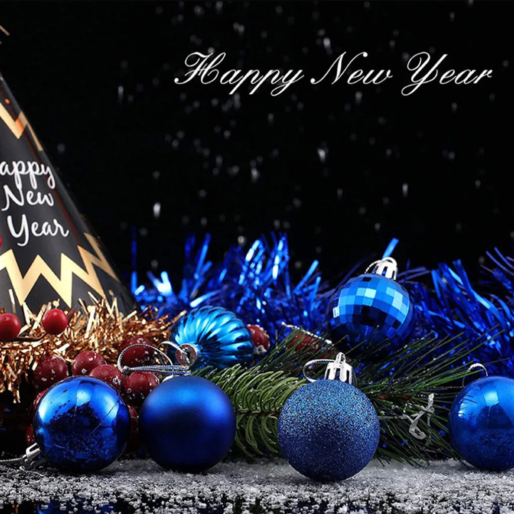 Christmas Ball Ornament Xmas Tree Decoration Baubles Shatterproof Hanging Pendent Party Christmas Gift 36 Pieces 4CM