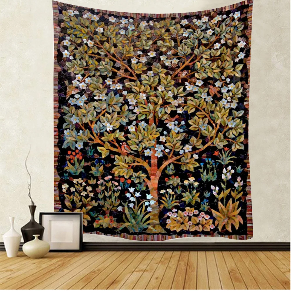 

Colorful Cartoon Tree Wall Tapestry Art Hanging Curtain for Home Bedroom Living Room Decorations Mysterious Witchcraft Bohemia