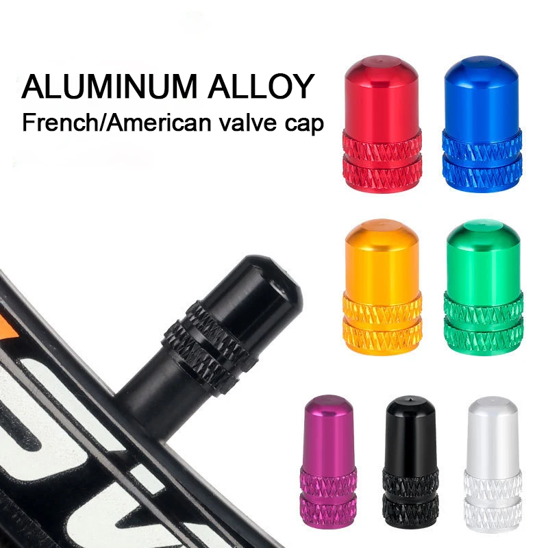 Bicycle Valve Cap Aluminum Alloy Presta/Schrader Road Mountain Bike Tire Valve Cap Dust Protection Cover 2pc