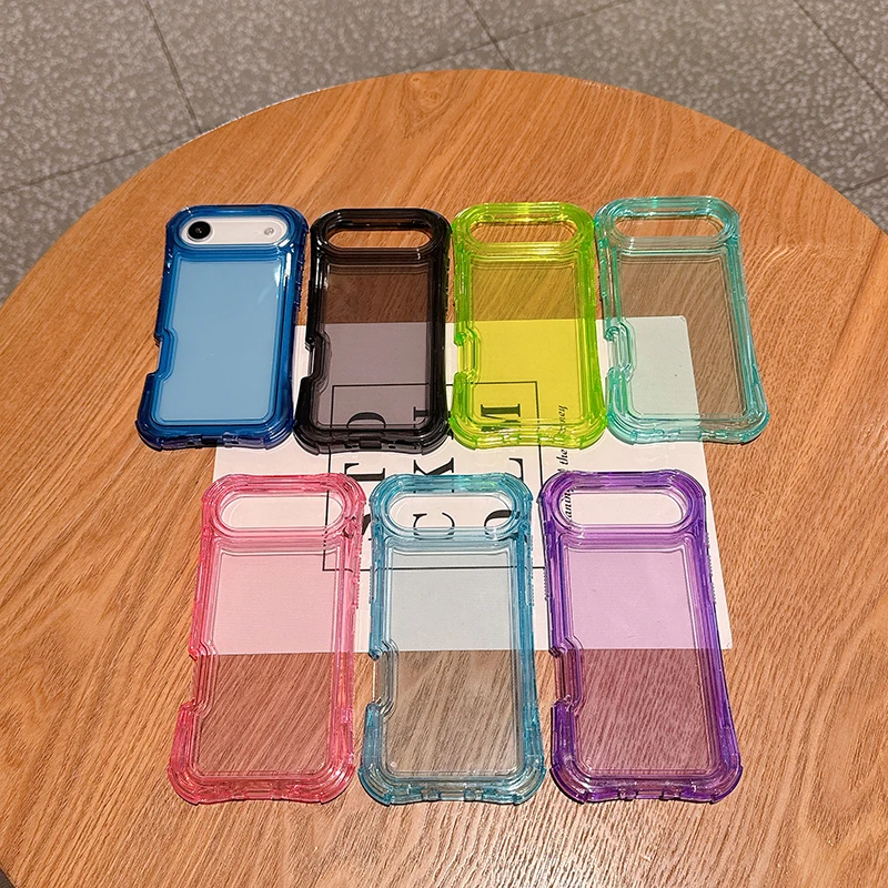 Premium Heavy Duty 3-in-1 Coloured Clear Anti-Drop Phone Case, Shockproof Protective Cover