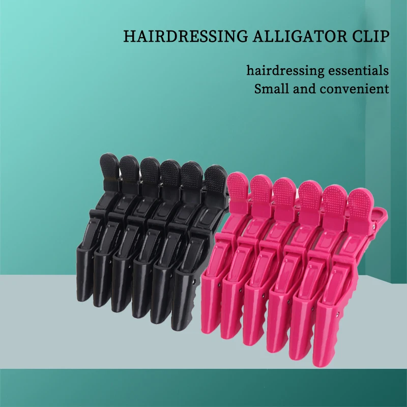 

6 Pcs Candy Colorful Hairdressing Salon Professional Crocodile Hairpins Barber Hairstyle Design Alligator Hair Clips Clamps
