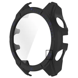 Premium Protective Watch Case with Scale Decoration - Sleek Shell Protector - 43mm AMOLED (01 Black Blue)