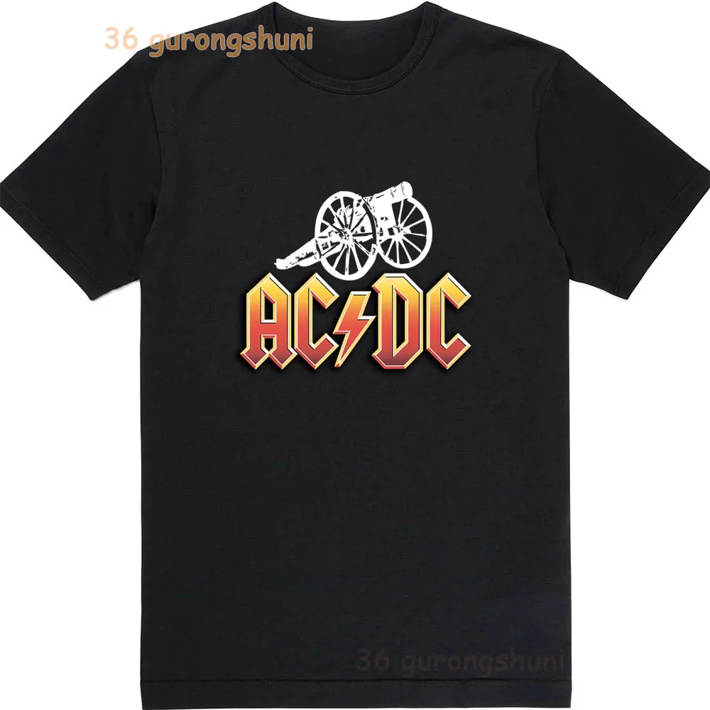 Boys T Shirt For Girls summer Tops ACDC print Graphic Tee Baby Short Sleeve Children clothing Kids black Clothes boy t-shirts - 4
