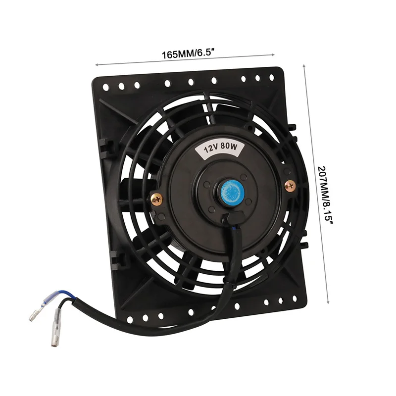 6 Inch Slim 650CFM Radiator Cooling Fans Universal fit Slim Pull Push 12V 80W Direct Replacement Electric Fan with Mount Kit electric fan