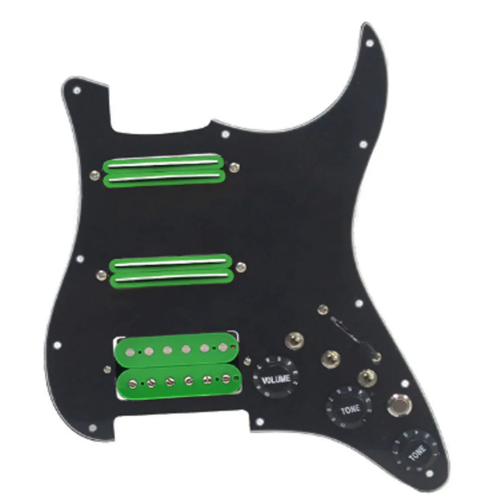 ハンバッカーエレキギターへの3ピースイエローシングルコイル