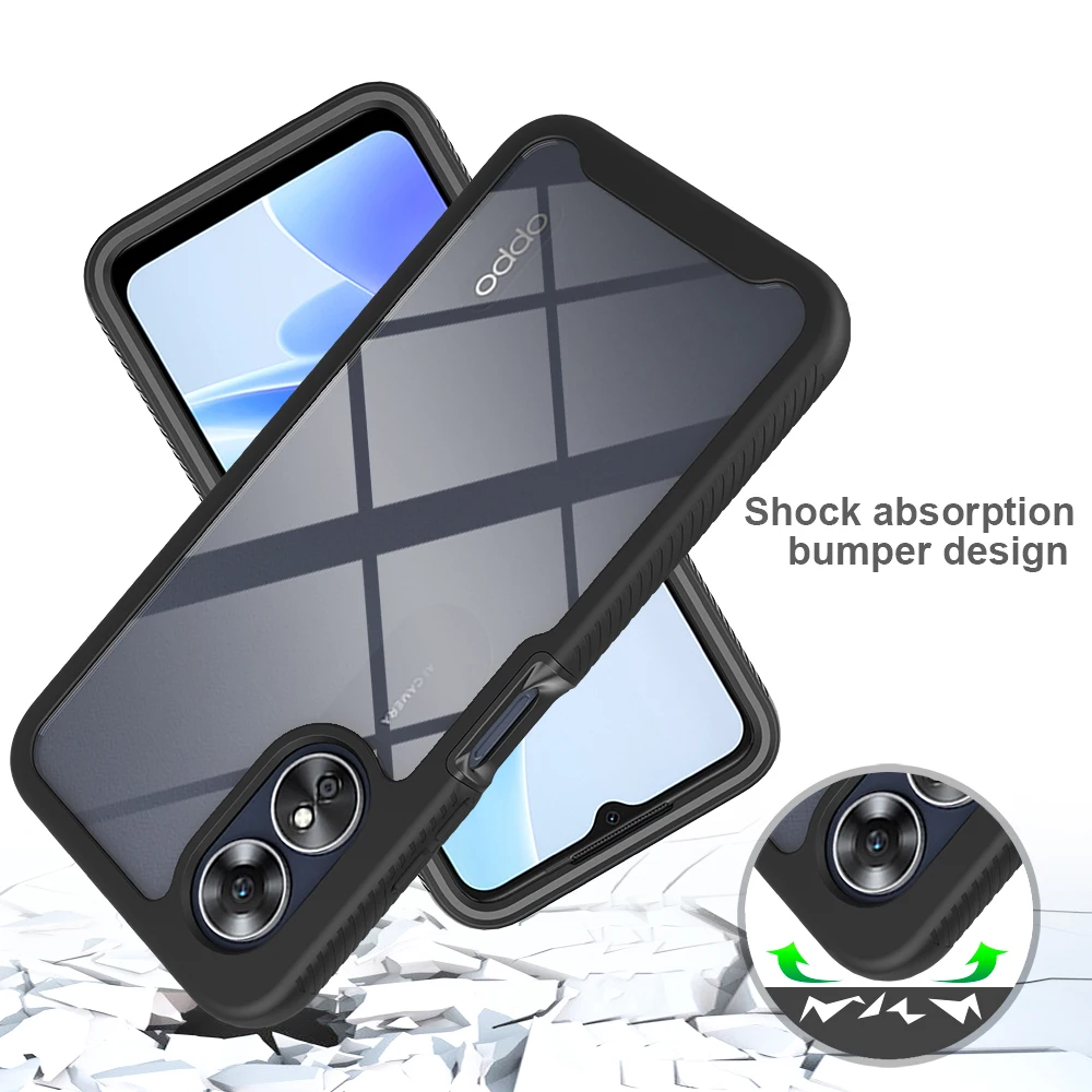 Shockproof Clear Protective Cover with Built-in Screen Protector and TPU Bumper