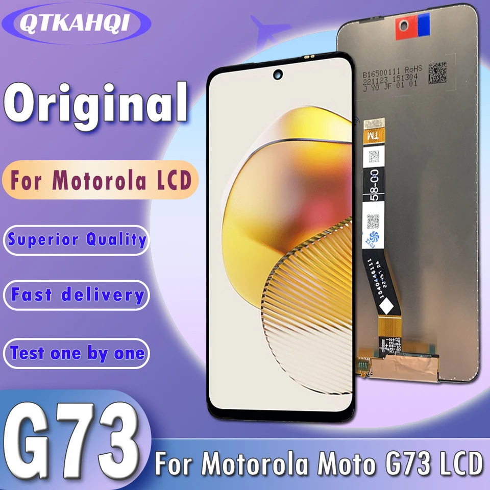 FRONTAL TELA DISPLAY MOTOROLA MOTO G73 5G COM ARO PRIME - X3 Distribuidora - Peças Premium e