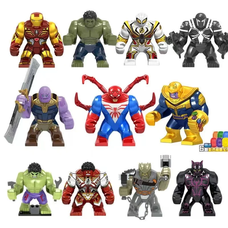 Marvel Avengers Lizard Spider Man 7Cm Anime Superhero Series Building Block Boy Toy Venom City Gift Toy