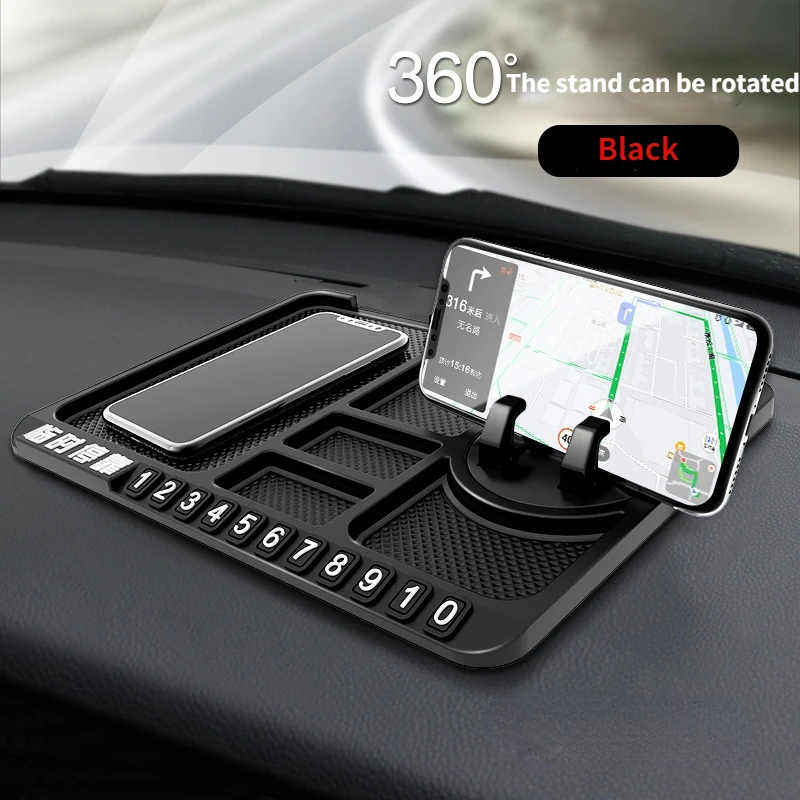 Silicone Car Anti-Slip Mat Auto Phone Holder Sticky Anti Slide Dash Phone Mount Parking Number Card Car Pad Mat