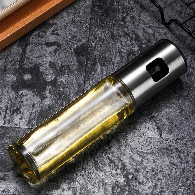 304 Stainless Steel BBQ Olive Oil Spray Diffuser For Kitchen Dispenser Bottle Squirt Container Vinegar Fuel Injection Pot