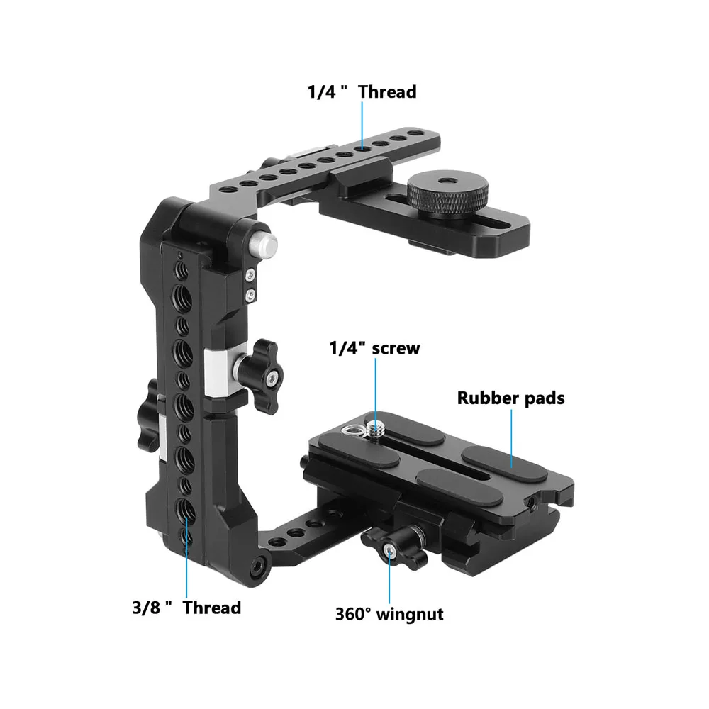 Foldable Half Cage Kit with Arca-Type Baseplate For FX30/FX3 Camera Rabbit Cage