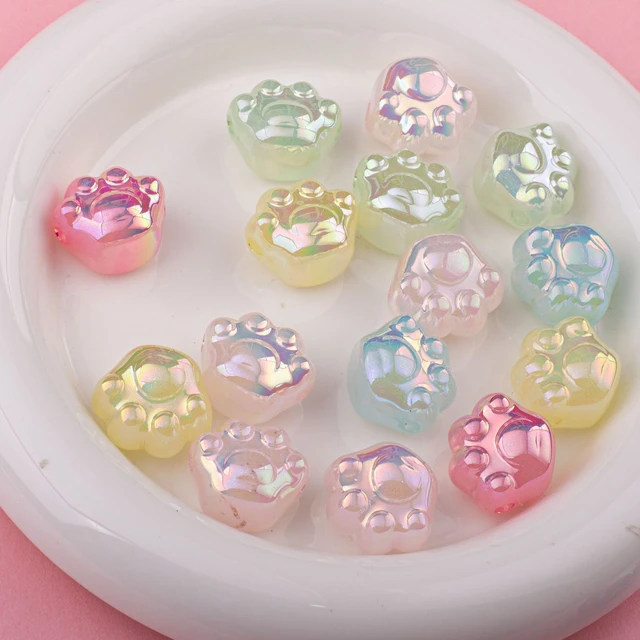 Iridescent Flower Beads