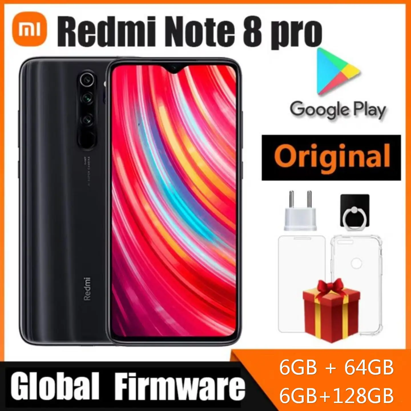 Global ROM Xiaomi Redmi Note 8 Pro 6GB 64GB/128GB 4G Smartphone 