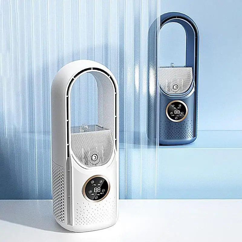 

Портативный Настольный безлопастный вентилятор, настольный зарядный вентилятор кондиционера, бесщёточный Электрический вентилятор с 6-скоростным воздушным управлением