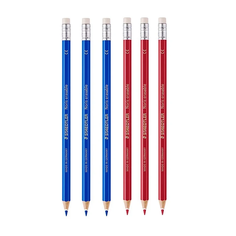 12pcs STAEDTLER 144 지우개가있는 컬러 연필 드로잉 연필 학교 문구 사무용품 학생 그림 연필