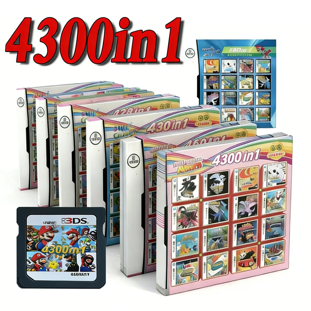 Pokemon 4300 in 1 Kompilations-Spielkarten DS NDS 3DS 3DS NDSL Spielmodul Videospiel-Handheld-Player (R4-Karte)