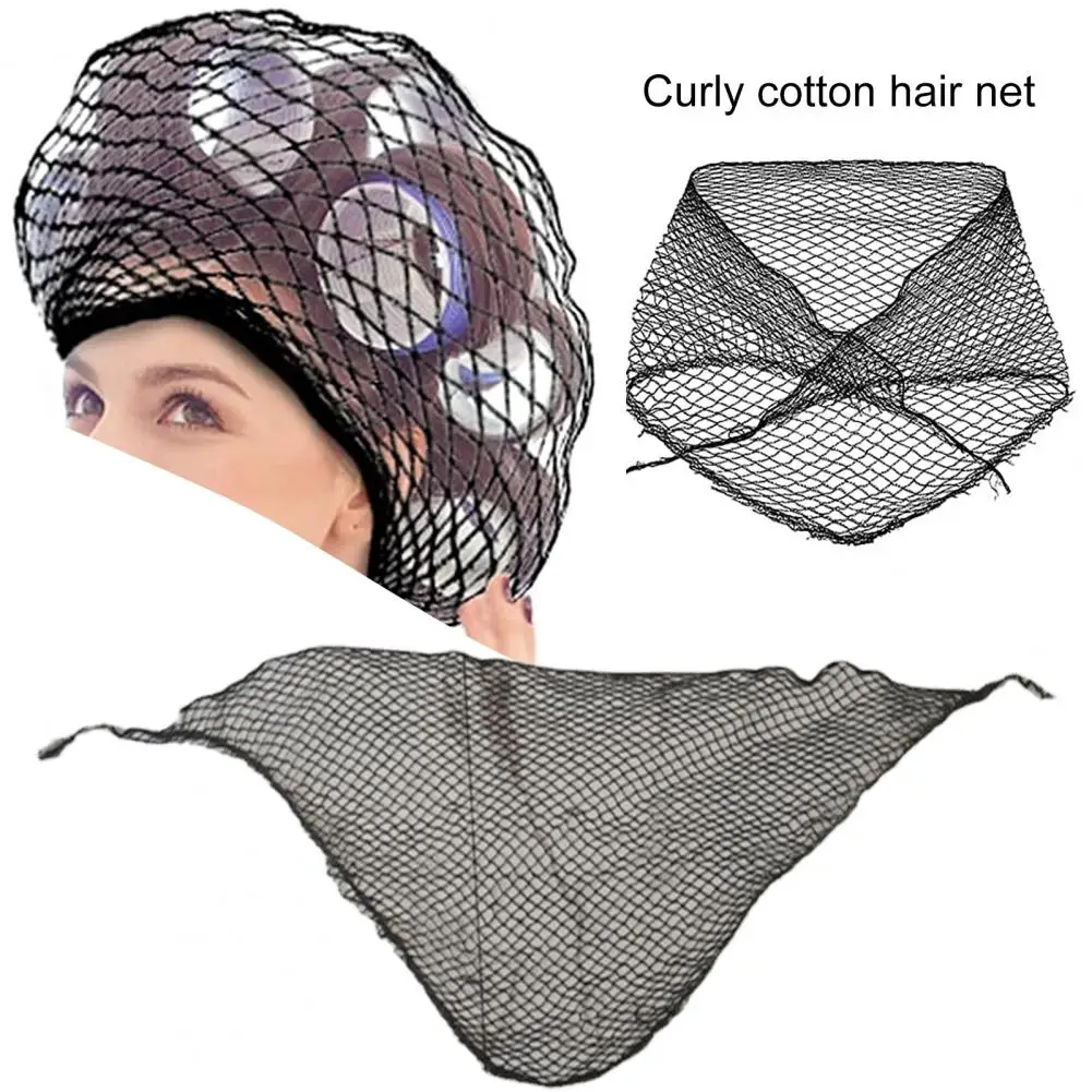 

Hair Net Mesh Holes Breathable High Elasticity Protect Curls Prevent Tangles Rollers Cotton Sleeping Triangle Crochet Hair Net