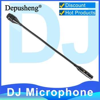 Depusheng Microfono DJ dinamico professionale con interruttore per mixer Microfono dedicato per gritarsi a disco KTV Bar Microfono DJ a collo di cigno