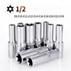 78mm Deep Torx Star Wrench Socket Head 1/2" Drive Rustproof E-type Socket Female External Star Socket Set E4-E24 Torque Socket 1