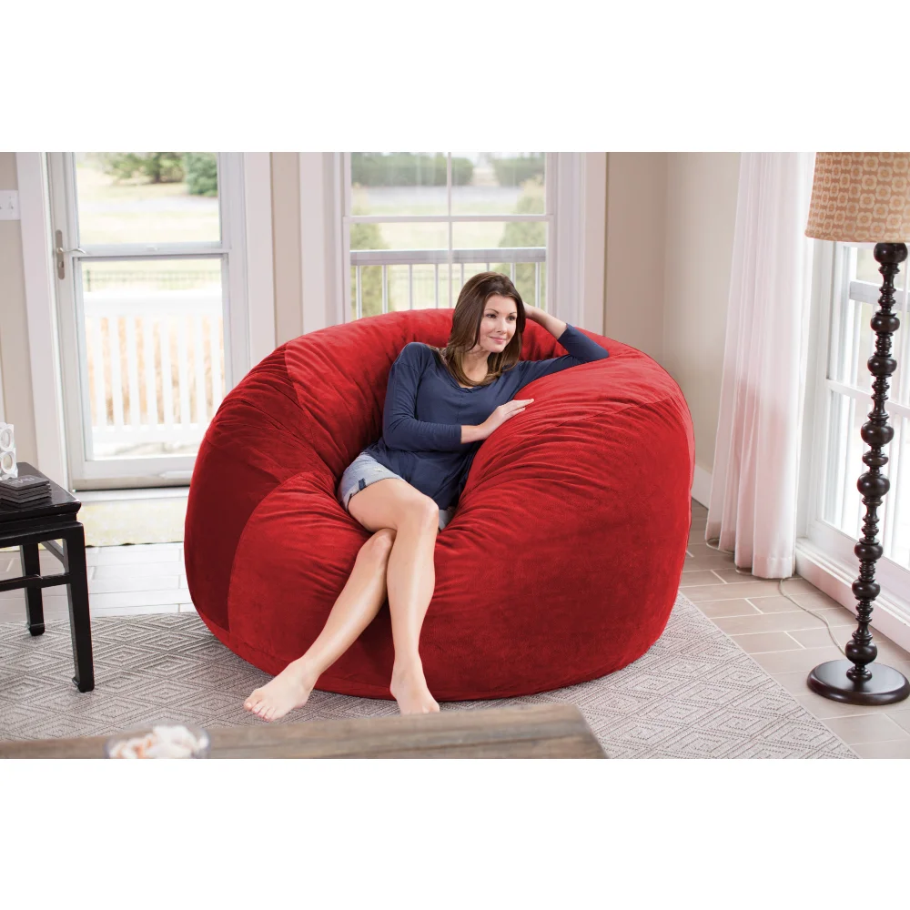 6FT Foam Giant Bean Bag Sofa Memory Living Room Chair Microsuede