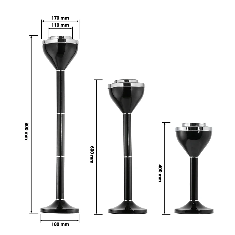 Outdoor Indoor Adjustable Removable Tall Ashtrays with Lid Windproof Push Down Floor Standing Stainless Steel Cigar Ashtrays portable ashtray,stainless steel ashtray