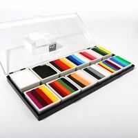 Bowitzki Professional Mountains and rivers Face Paint And Body Paint 12x10gm One Stroke Split Cake Rainbow Halloween ﻿ 2