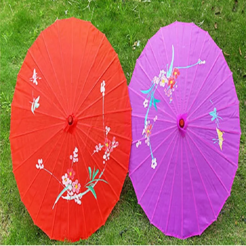 10pcsChinese sztuka bambusowe oprawki jedwabny Parasol zdjęcie ślubne Parasol rekwizyty taneczne jedwab, w stylu Vintage Parasol rekwizyty taneczne ślubny dom Dec