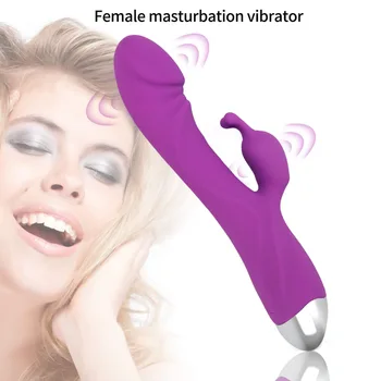 Rabbit Vibrators Vagina G Spot Clitoris Nipple Dual Stimulator Massager Dildo Sex Toys Shop For Women Adult Female Masturbators 4