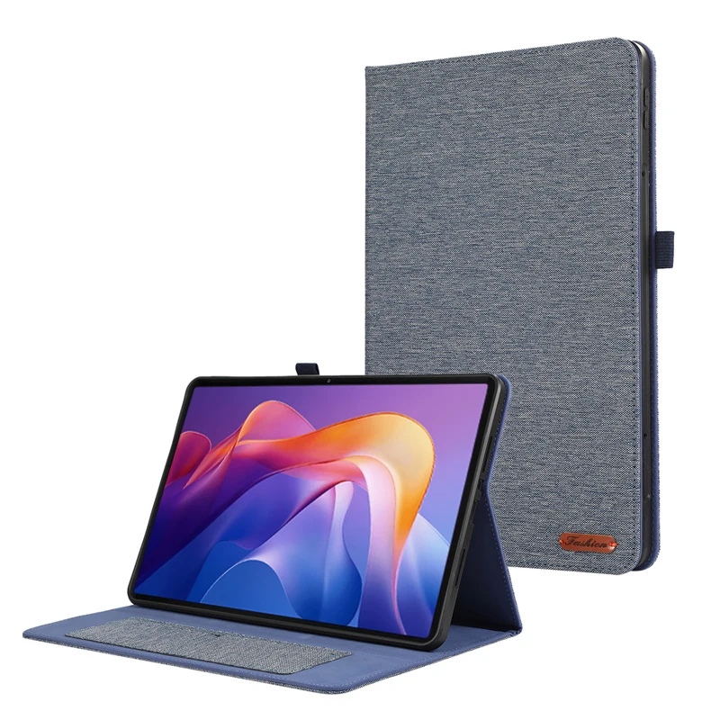 Elegant Soft Fabric Flip Stand Tablet Cover - 11 Inch Protective Shell