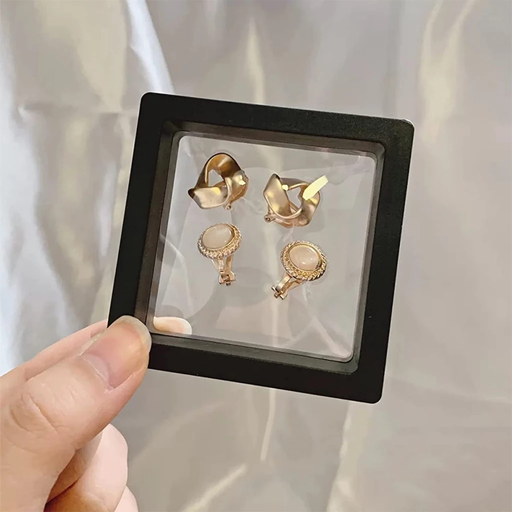 5 Pièces Vitrine Flottante 3D Cadre Flottant Pour Pièces Monnaie Bijoux - Présentoir Transparent