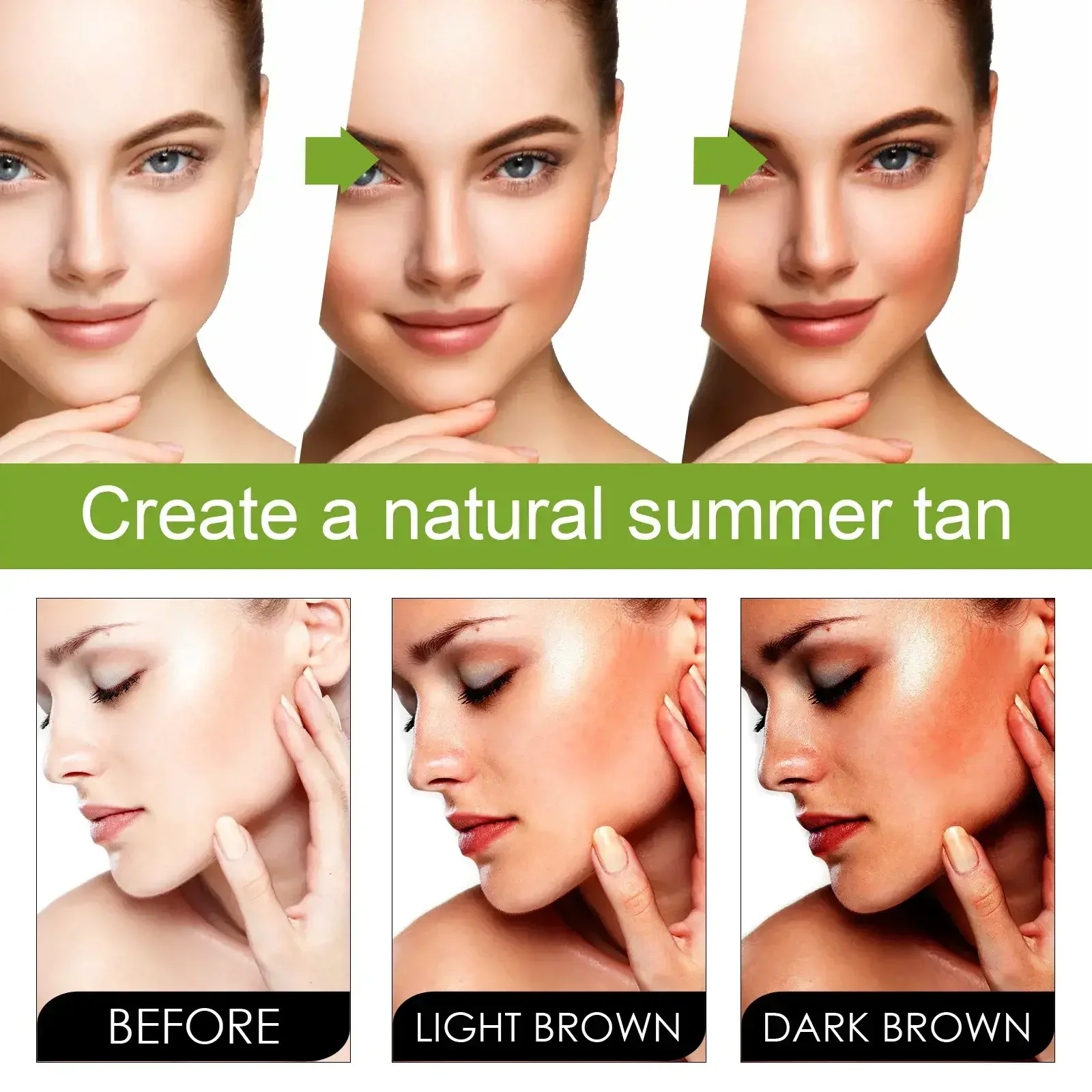 Brown Tanning Oil Sunless Self Tanning Body Bronzer Summer Beach Sexy Solarium Powerful Natural Boosting Oil 50ml