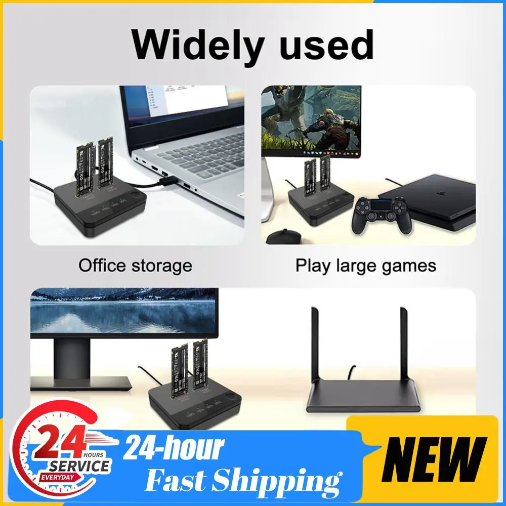 LED 표시기가 있는 SSD 하드 드라이브 복제기 하드 드라이브 도킹 스테이션 데이터 전송 듀얼 로터 데이터 저장용 읽기