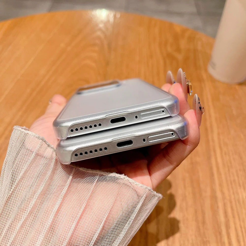 Luxury Matte Transparent Hard Case - Half-Wrapped Design