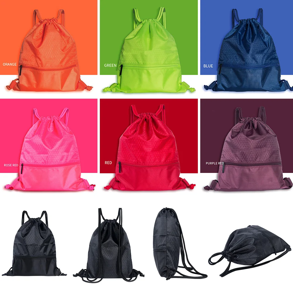 50*42cm Drawstring Swimming Folding Waterproof With Zipper Pocket Backpack Home 