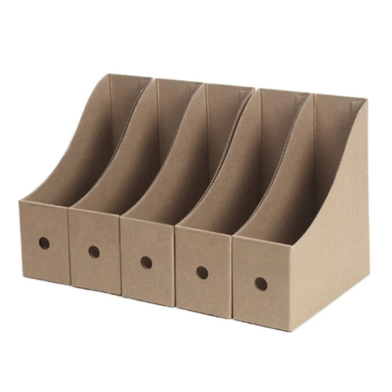 

Magazine File Holder, Cardboard Magazines Holders Document Storage Box Kraft Paper File Folder Divider Desktop Top Quality