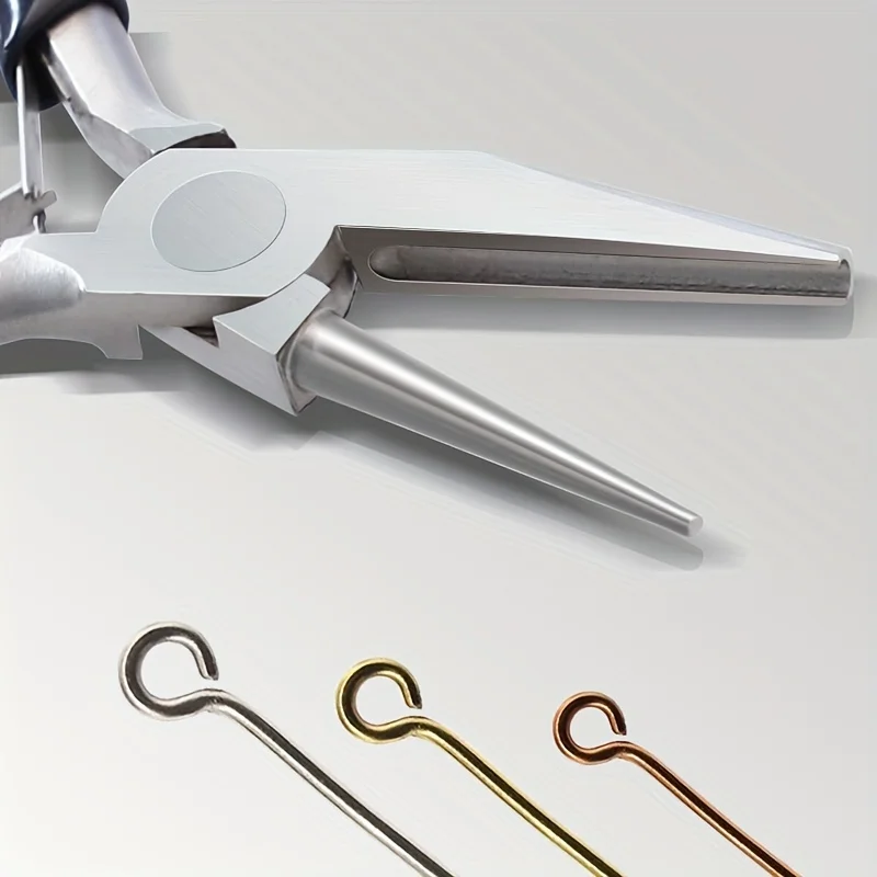 Mini Jewelry Plier 5In DIY Carbon Steel Round Nose Jewelry Tools Copper Wire for Making 1PC
