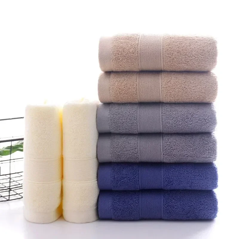 Pure Towel Cotton Bath Towels Bathroom Accessories Beach Increases Water Spa Absorption Sauna Solid Gold Silk Soft Skin-friendly