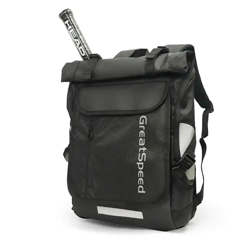 GreatSpeed Tennis Badminton Raquet Sports Bag Fashion Racket Backpack Can Hold 2 Rackets Suit for Men Women Child Adult 4