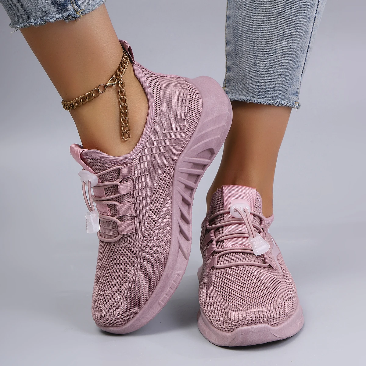 أحذية نسائية صيفية مسطحة من القماش الشبكي قابلة للتنفس، أحذية نسائية كاجوال، أحذية رياضية، تخفيضات، شحن مجاني