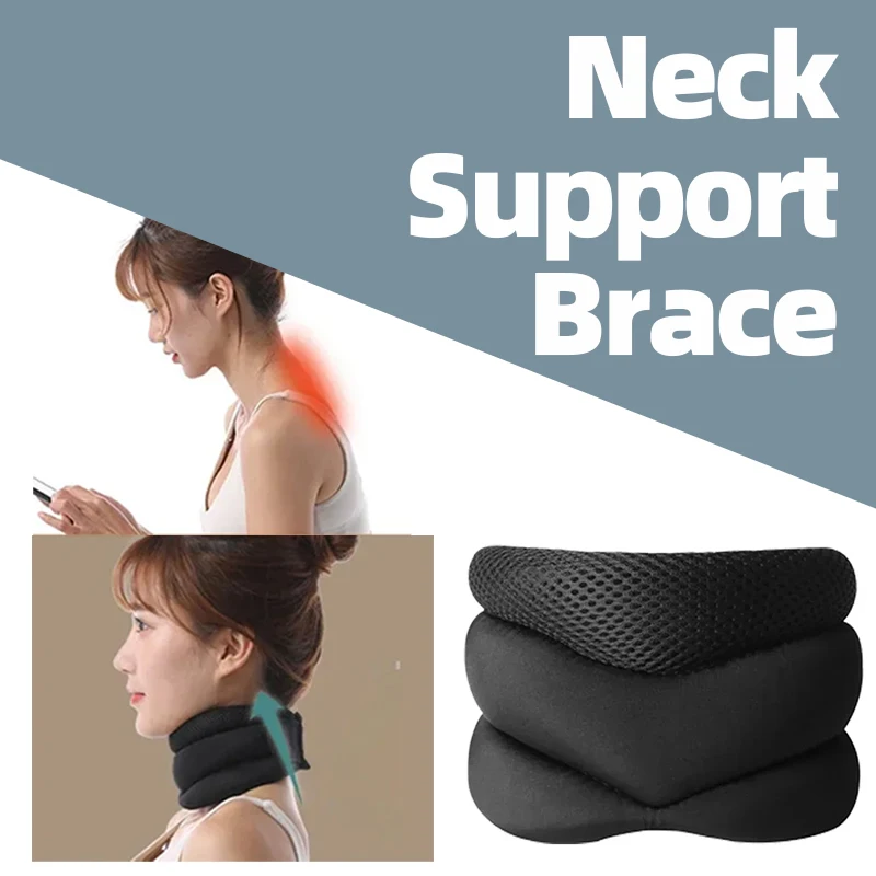 

Neck Brace Cervical Device Support Neck Pain Relief Soft Durable Foam Cervical Collar Adjustable Traction Fixed Corrector