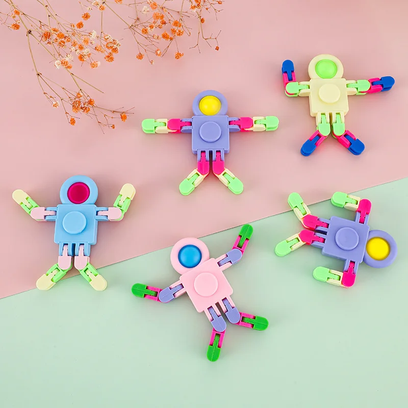 

Fidget Sensory Spinner Toys Transformable Chains Robot Fingertip Toy Goodie Bag Stuffers Birthday Gifts Kids Classroom Prizes