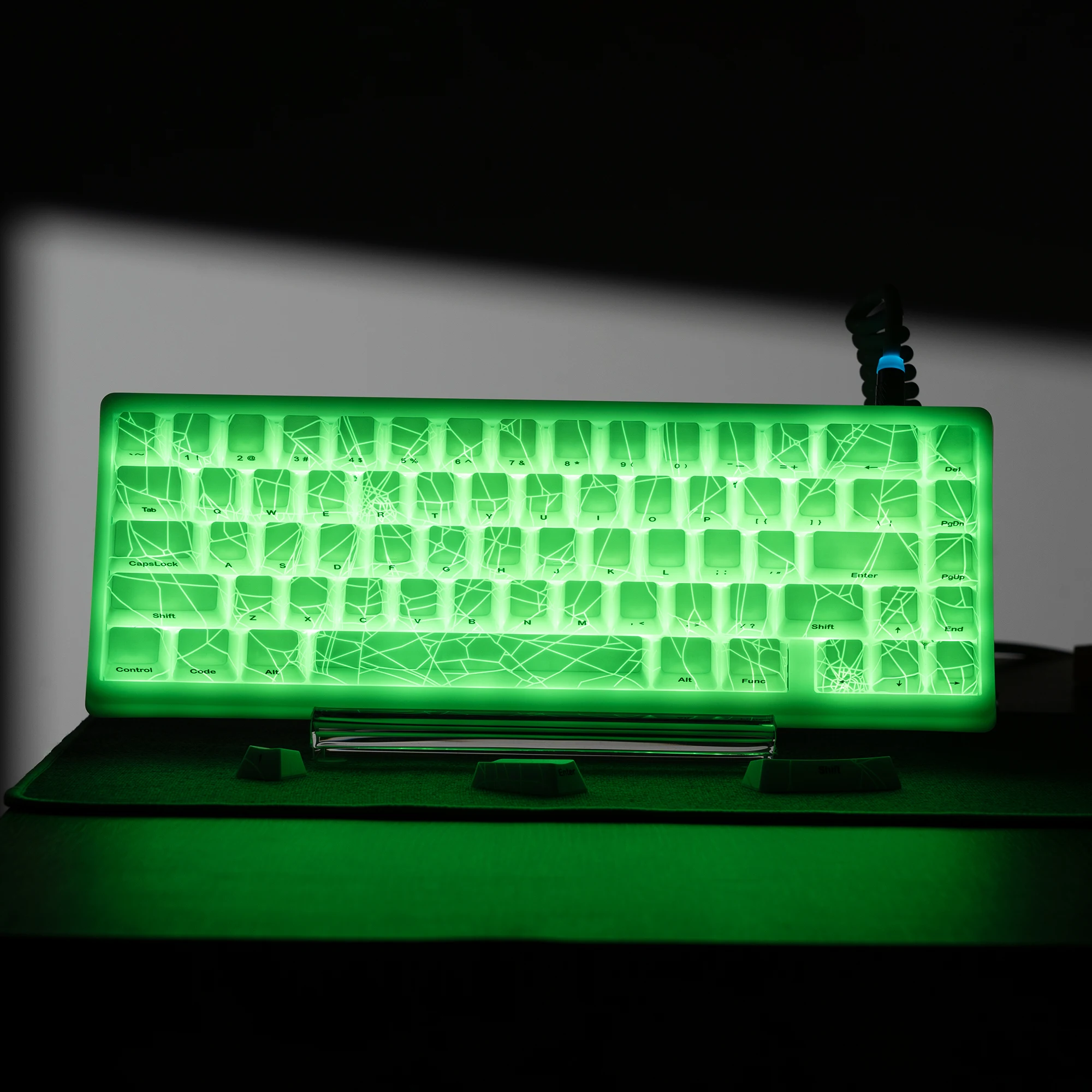 XVX Spider Web Version Pattern Shine Through OEM Profile IMD-Tech Keycap Set Black Keycaps( only keycaps)118 Keys 22 Safeb0ac34be24aeb9fe6564ded3b7fc4W